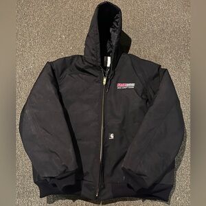 Carhartt J133 Thermal Duck Jacket Hooded Men’s 2XL Black Vintage 2003 Workwear